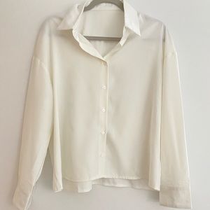 Vintage white silky blouse